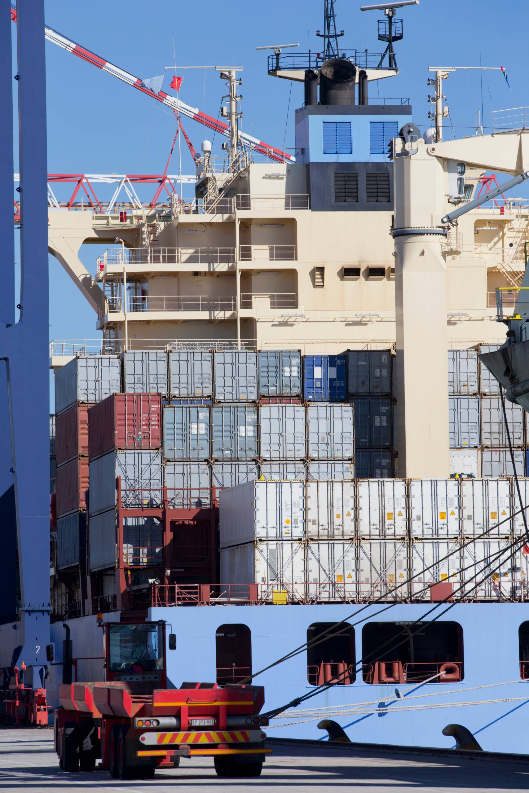 Cargo ship loaded with containers