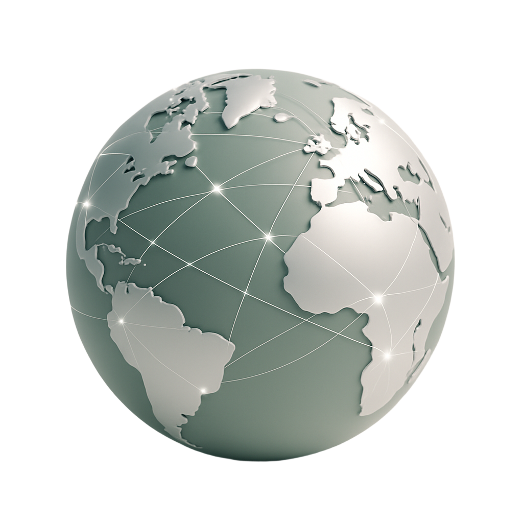 Globe showing global supplier network